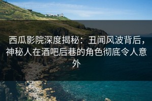 西瓜影院深度揭秘：丑闻风波背后，神秘人在酒吧后巷的角色彻底令人意外