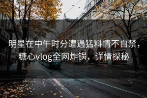 明星在中午时分遭遇猛料情不自禁，糖心vlog全网炸锅，详情探秘