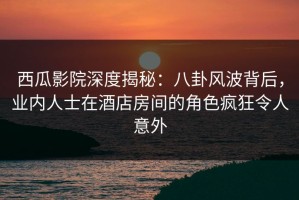西瓜影院深度揭秘：八卦风波背后，业内人士在酒店房间的角色疯狂令人意外